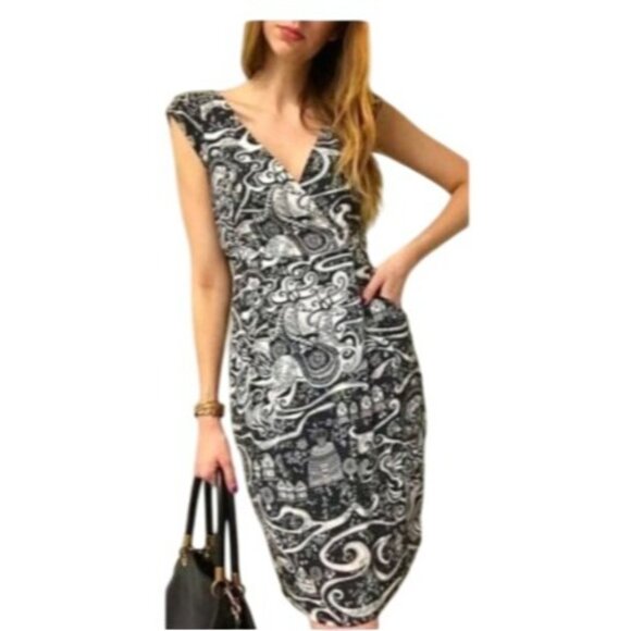 Anthropologie Moulinette Soeurs Swirling Villages Dress size 8 womens - Picture 6 of 6